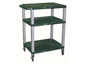 Tuffy 34 in. AV Cart w Hunter Green Shelves Tuffy 34 in. AV Cart w Hunter Green Shelves