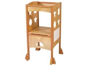 Kid's Kitchen Helper Wood Step w Four Sides Kid's Kitchen Helper Wood Step w Four Sides