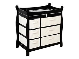 Badger Basket Changing Table w Six Baskets in Black Finish Badger Basket Changing Table w Six Baskets in Black Finish