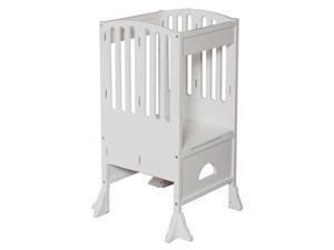 Contemporary Kitchen Helper in White Finish Contemporary Kitchen Helper in White Finish