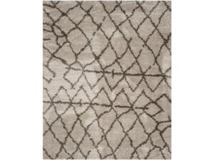 Modern Shag Rug in Grey and Taupe Modern Shag Rug in Grey and Taupe