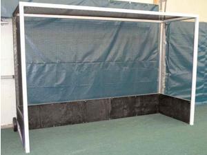 Set of 2 Official Indoor Field Hockey Goals in Black & White (Wood Bottom Boards) Set of 2 Official Indoor Field Hockey Goals in Black & White (Wood Bottom Boards)