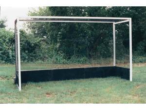 Set of 2 World Class Field Hockey Goals w Poly Boards in Black & White Set of 2 World Class Field Hockey Goals w Poly Boards in Black & White