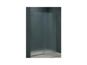 60 in. Frameless Shower Door in Frosted Glass Hardware (Left Door) 60 in. Frameless Shower Door in Frosted Glass Hardware (Left Door)