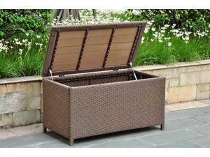 Wicker Resin/Aluminum Patio Storage Trunk Wicker Resin/Aluminum Patio Storage Trunk