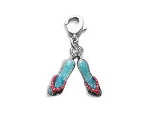 Flip Flops Charm Dangle in Silver Flip Flops Charm Dangle in Silver
