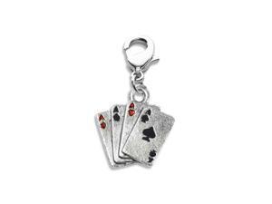 Aces Charm Dangle in Silver Aces Charm Dangle in Silver