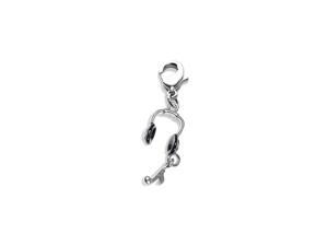 Headphones Charm Dangle in Silver Headphones Charm Dangle in Silver