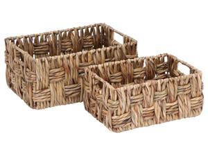 2-Pc Basket with Wicker Basket Set 2-Pc Basket with Wicker Basket Set
