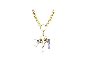 Beautician Charm Necklace in Gold Beautician Charm Necklace in Gold