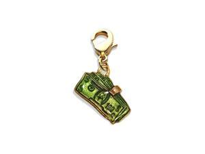 Money Clip with Money Charm Dangle in Gold Money Clip with Money Charm Dangle in Gold
