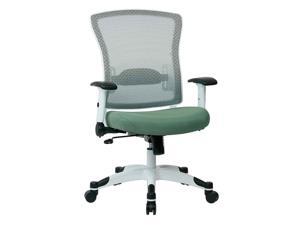 White Frame Managers Chair with Padded Arms White Frame Managers Chair with Padded Arms