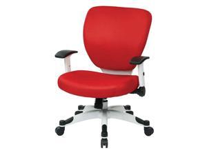 Managers Chair with Red Padded Mesh Seat and Back Managers Chair with Red Padded Mesh Seat and Back