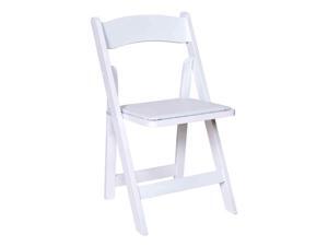 Wooden Folding Chairs in White Finish - Set of 4 Wooden Folding Chairs in White Finish - Set of 4