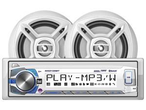 DUAL MCP135BT Marine Single-DIN In-Dash Mechless Digital Media AM/FM Receiver System with Bluetooth(R) & Speakers DUAL MCP135BT Marine Single-DIN In-Dash Mechless Digital Media AM/FM Receiver System with Bluetooth(R) & Speakers