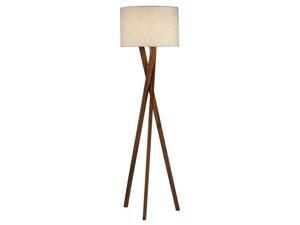 Sleek Floor Lamp in Walnut Finish Sleek Floor Lamp in Walnut Finish