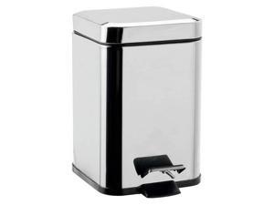 Pedal Waste Basket in Polished Chrome Finish (7.9 in. W x 7.9 in. D x 11.6 in. H (5 lbs.)) Pedal Waste Basket in Polished Chrome Finish (7.9 in. W x 7.9 in. D x 11.6 in. H (5 lbs.))