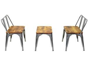 3-Pc Engrom Bench Set in Gunmetal Gray Finish 3-Pc Engrom Bench Set in Gunmetal Gray Finish
