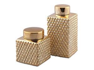 Essentials Celebrations Lidded Jars - Set Of 2 Essentials Celebrations Lidded Jars - Set Of 2