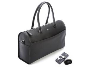 Blocking Saffiano Barrel Bag Set in Black Blocking Saffiano Barrel Bag Set in Black