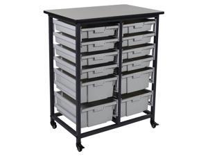 Double Row Mobile Small Bin Storage Unit Double Row Mobile Small Bin Storage Unit