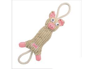 PET LIFE 'PLUSH PIG' NATURAL ECO-FRIENDLY JUTE ROPE SQUEEK NYLON PLUSH PET DOG TOY - PINK PET LIFE 'PLUSH PIG' NATURAL ECO-FRIENDLY JUTE ROPE SQUEEK NYLON PLUSH PET DOG TOY - PINK