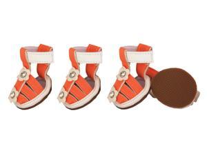Buckle-Supportive Pvc Waterproof Pet Sandals Shoes - Set Of 4 Buckle-Supportive Pvc Waterproof Pet Sandals Shoes - Set Of 4
