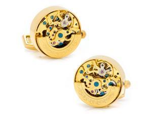 Gold on Gold Kinetic Watch Movement Cufflinks Gold on Gold Kinetic Watch Movement Cufflinks