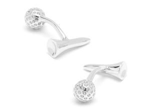 Double Sided Golf Ball and Tee Cufflinks Double Sided Golf Ball and Tee Cufflinks