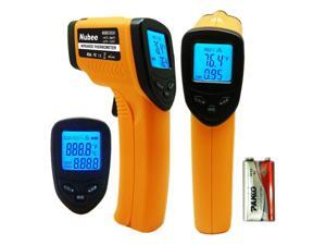 Nubee® Temperature Gun Non-contact Infrared Thermometer w/ Laser Sight MAX Display and Emissivity Adjustable FDA/FCC/CE/ROHS Approved Nubee® Temperature Gun Non-contact Infrared Thermometer w/ Laser Sight MAX Display and Emissivity Adjustable FDA/FCC/CE/ROHS Approved