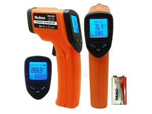 Nubee Non-Contact Infrared (IR) Thermometer ( -58 F to 932 F) w/ Laser Sight MAX Display and Emissivity Adjustable Nubee Non-Contact Infrared (IR) Thermometer ( -58 F to 932 F) w/ Laser Sight MAX Display and Emissivity Adjustable