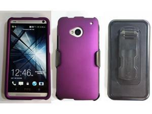HTC One/M7 Beyond Cell Premium Hardcase w/ Stand - Purple HTC One/M7 Beyond Cell Premium Hardcase w/ Stand - Purple