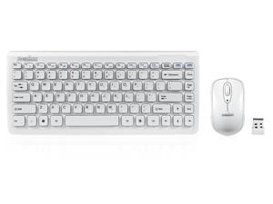 Perixx PERIDUO-707W PLUS, Wireless Mini Keyboard and Mouse Combo - Piano White - 12.60"x5.55"x0.98" Dimension - Brand Batteries Included - 128 Bit AES Encryption Perixx PERIDUO-707W PLUS, Wireless Mini Keyboard and Mouse Combo - Piano White - 12.60"x5.55"x0.98" Dimension - Brand Batteries Included - 128 Bit AES Encryption