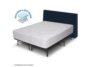 12" Memory Foam Mattress + Innovative Platform Metal Box Spring / Bed Frame - Queen 12" Memory Foam Mattress + Innovative Platform Metal Box Spring / Bed Frame - Queen