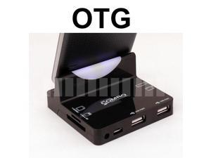 OTG Cradle with Charge for Hard Disk Desktop Stand Micro USB to USB Female for Samsung Galaxy S5 GS5 G900 G9000 Note 3 III Note 2 II S4 Siv S3 Siii with 2 USB Hub and SD TF Micro SD Card Reader -OEM OTG Cradle with Charge for Hard Disk Desktop Stand Micro USB to USB Female for Samsung Galaxy S5 GS5 G900 G9000 Note 3 III Note 2 II S4 Siv S3 Siii with 2 USB Hub and SD TF Micro SD Card Reader -OEM