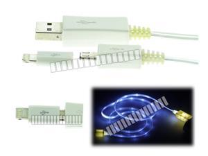 White 1M 3.3Ft Illuminating LED Micro USB Cable + Micro USB Female to 8 Pin Lightning Male Adapter Data Sync Charge Cable for Apple iPhone 6 Plus iPad Air 2 Mini 3 Galaxy S6 Plus Portable Battery OEM White 1M 3.3Ft Illuminating LED Micro USB Cable + Micro USB Female to 8 Pin Lightning Male Adapter Data Sync Charge Cable for Apple iPhone 6 Plus iPad Air 2 Mini 3 Galaxy S6 Plus Portable Battery OEM