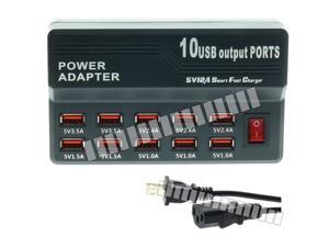10 Ports USB Wall Charger 5V 10A with On / Off Button 3.5A 2.4A 1.5A 1.0A Multi Ports USB Charger Charging Hub Station Rapid Fast Charging Automatic Smart Adjust for iPad Air Mini iPhone Tablet OEM 10 Ports USB Wall Charger 5V 10A with On / Off Button 3.5A 2.4A 1.5A 1.0A Multi Ports USB Charger Charging Hub Station Rapid Fast Charging Automatic Smart Adjust for iPad Air Mini iPhone Tablet OEM