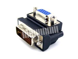 90 270 Degree Right Angle D-Sub 15 Pin VGA Female to 24+5 Pin DVI Male Connector Adapter Converter Extender VGA Female to DVI Male OEM 90 270 Degree Right Angle D-Sub 15 Pin VGA Female to 24+5 Pin DVI Male Connector Adapter Converter Extender VGA Female to DVI Male OEM