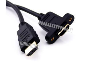 0.3M 1Ft Short Extension Cable HDMI V1.4 Type A Male to Female Adapter Support 3D 2K x 4K 1080P with Ear Screw Fixing Position Hole for Front Panel Gold Plated Works with HDMI V1.3 HDTV PC -OEM 0.3M 1Ft Short Extension Cable HDMI V1.4 Type A Male to Female Adapter Support 3D 2K x 4K 1080P with Ear Screw Fixing Position Hole for Front Panel Gold Plated Works with HDMI V1.3 HDTV PC -OEM