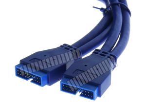 50cm 1.6Ft Main Board Motherboard 20 Pin Male to Male Connection Cable Installation Internal External Extension Round Blue Cable -OEM 50cm 1.6Ft Main Board Motherboard 20 Pin Male to Male Connection Cable Installation Internal External Extension Round Blue Cable -OEM