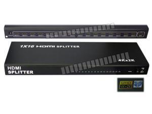 HDMI 1.4 1 in 16 Out Splitter (2pc= 31 Out ) 1080P 3D 1x16 Multi Screen 1920x1200 Support 3D HDCP Full HD External Power Metallic Case HDMI Female to Female Hub Extender Connector US Plug OEM HDMI 1.4 1 in 16 Out Splitter (2pc= 31 Out ) 1080P 3D 1x16 Multi Screen 1920x1200 Support 3D HDCP Full HD External Power Metallic Case HDMI Female to Female Hub Extender Connector US Plug OEM