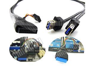 60cm 2Ft Main Board Motherboard 9 Pin 20 Pin 19 Pin Female to 2 USB A Female Cable USB2.0 USB3.0 PCI Slot Installation Internal Adapter Converter Connection Cable -OEM 60cm 2Ft Main Board Motherboard 9 Pin 20 Pin 19 Pin Female to 2 USB A Female Cable USB2.0 USB3.0 PCI Slot Installation Internal Adapter Converter Connection Cable -OEM