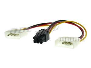 2 Molex to 6 Pin PCI E Adapter Cable 6 Pin Female to 2 x 4 Pin Male Computer Power Cord Splitter 2 Molex to 6 Pin PCI E Adapter Cable 6 Pin Female to 2 x 4 Pin Male Computer Power Cord Splitter