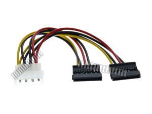 Molex to SATA Power Adapter Cable Splitter 1:2 2x 15 Pin Female to 4 Pin Male Cable Computer Power Cable Cord SSD SATA Hard Drive Power Cable Molex to SATA Power Adapter Cable Splitter 1:2 2x 15 Pin Female to 4 Pin Male Cable Computer Power Cable Cord SSD SATA Hard Drive Power Cable