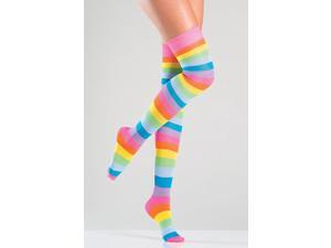 Thigh High Stockings- Rainbow Stripes Thigh High Stockings- Rainbow Stripes