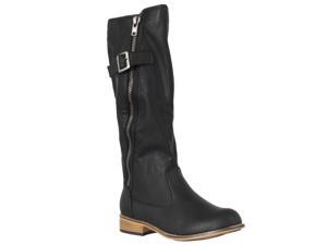 Bamboo Womens Parksville Knee-high Zipper-detail Fashion Boots, Black, Size 5.5 Bamboo Womens Parksville Knee-high Zipper-detail Fashion Boots, Black, Size 5.5