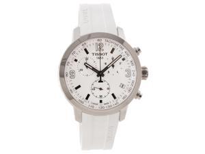 Tissot PRC 200 Chronograph White Dial White Rubber Mens Watch T0554171701700 Tissot PRC 200 Chronograph White Dial White Rubber Mens Watch T0554171701700
