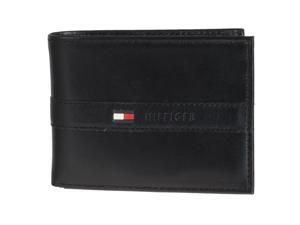 Tommy Hilfiger Mens Passcase Bi-fold Leather Wallet, Black Tommy Hilfiger Mens Passcase Bi-fold Leather Wallet, Black