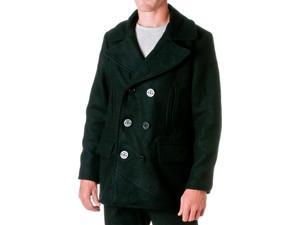 JORDAN CRAIG Men's Wool Blend Peacoat, Black, Size X-Large JORDAN CRAIG Men's Wool Blend Peacoat, Black, Size X-Large
