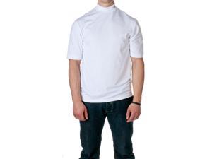 Reebok Men's PLAY DRY Mock Neck Shirt, White, Size Large Reebok Men's PLAY DRY Mock Neck Shirt, White, Size Large